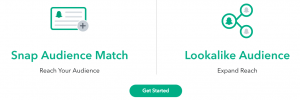 custom audiences snapchat match lookalike screenshot
