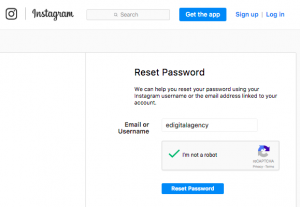 forgot instagram password how to reset it add email or username confirm not robot