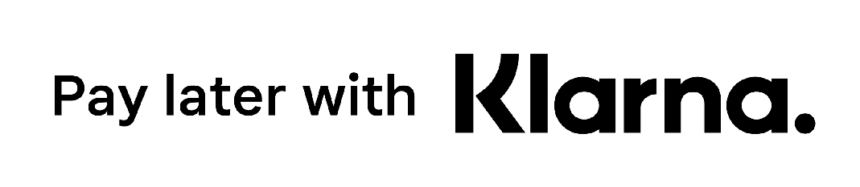 pay later with klarna logo black text button horizontal png