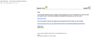 sensis australia survey reminder email