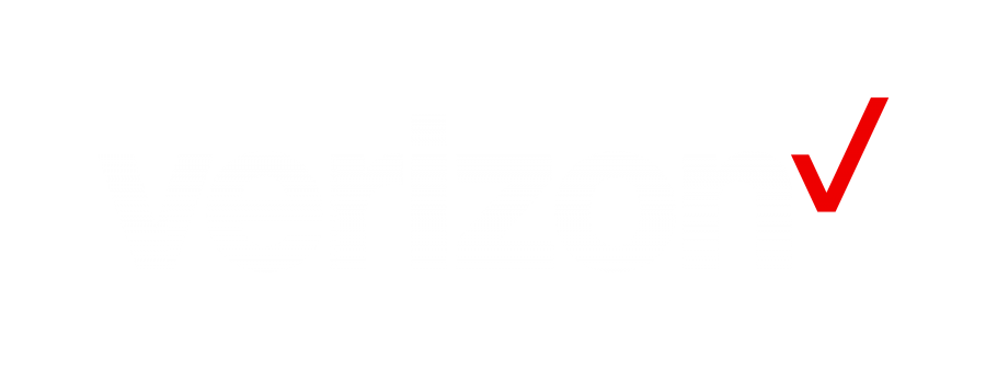Verizon logo white wordmark red icon png transparent