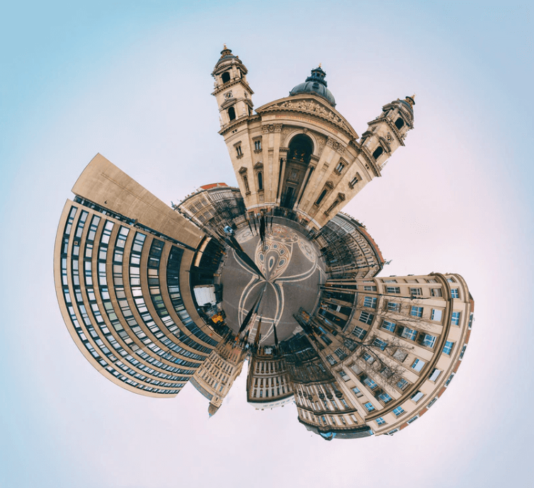 360 view photography format idea example city centre