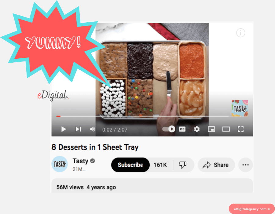 8 desserts in 1 sheet tray Buzzfeed Tasty channel Youtube