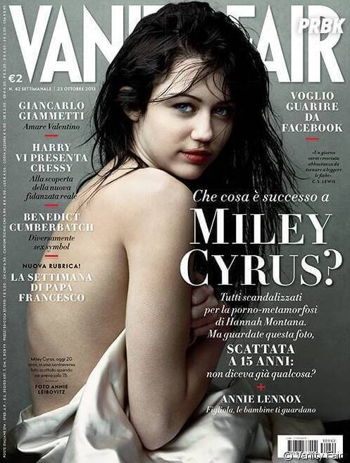 Annie Leibovitz Miley Cyrus Vanity Fair magazine cover