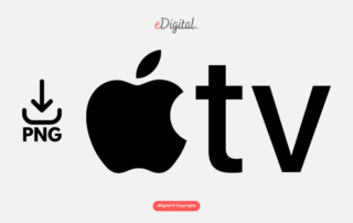 Apple TV logo black PNG