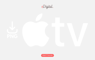 Apple TV logo white PNG