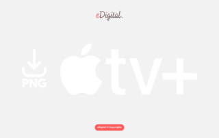 Apple TV plus logo white PNG