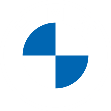 BMW logo white blue PNG medium size