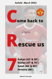 CR7 come back to rescue us Liverpool Manchester United 7-0 Anfield March 2023