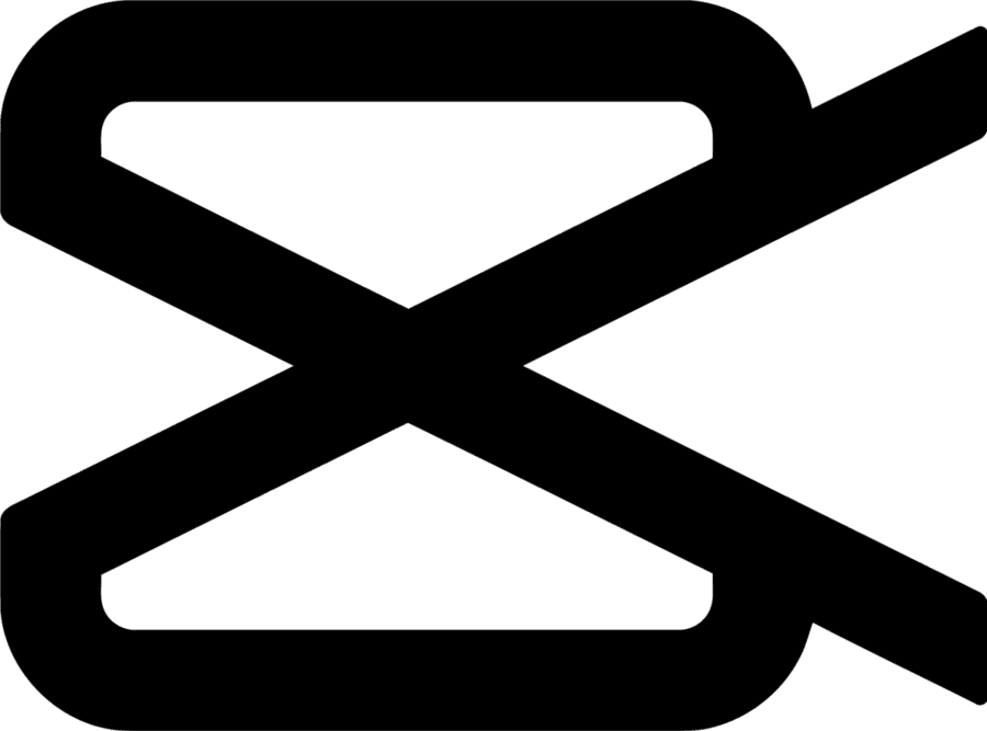 CapCut icon black png large size
