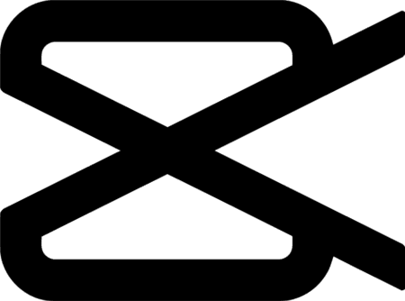 CapCut icon black png medium size