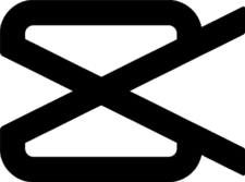 CapCut icon black png small size