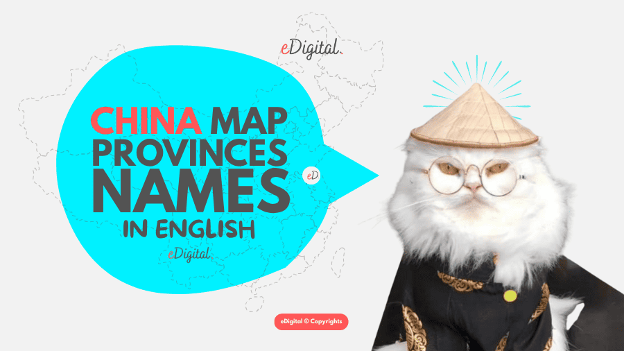 China map provinces names in English