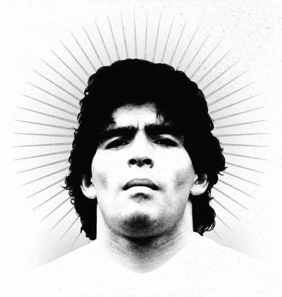 Diego Maradona front black