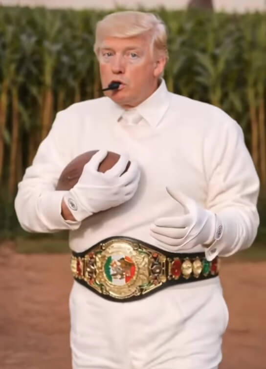 Donald Trump AI photo Bad Bunny Super Bowl 2026