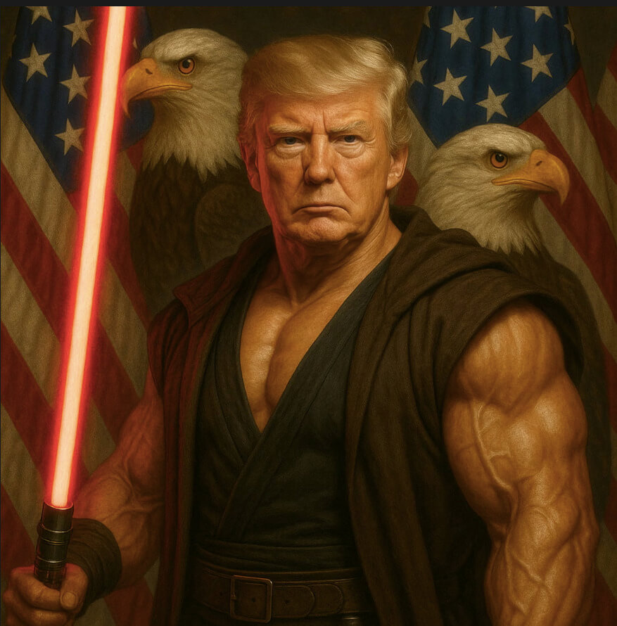 Donald Trump AI photo jacked Jedi
