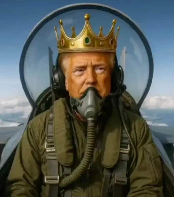 Donald Trump AI photo king jet