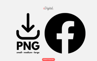 Facebook logo black PNG