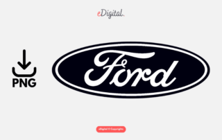 Ford logo black and white PNG