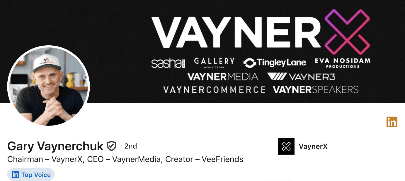 Gary Vaynerchuk a popular person on LinkedIn