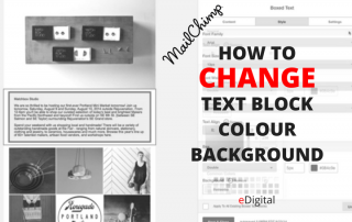 HOW TO CHANGE TEXT BLOCK COLOUR BACKGROUND MAILCHIMP