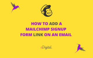 How to add a Mailchimp signup form link on an email