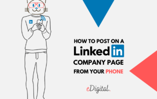 How to post on a Linkedin company page from phone