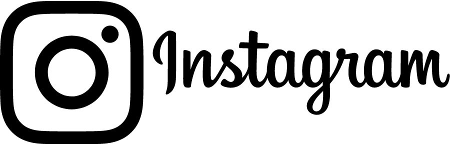 Instagram logo black white horizontal png