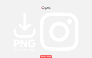 Instagram logo white PNG