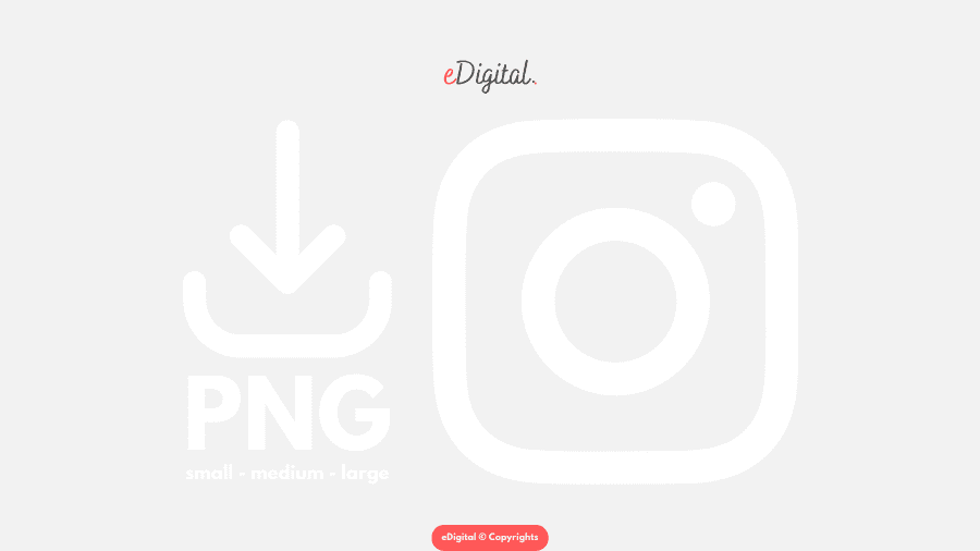 Instagram logo white PNG