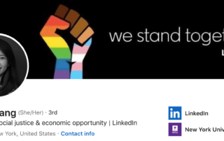 Kelen Jiang social justice activist Linkedin profile cover image