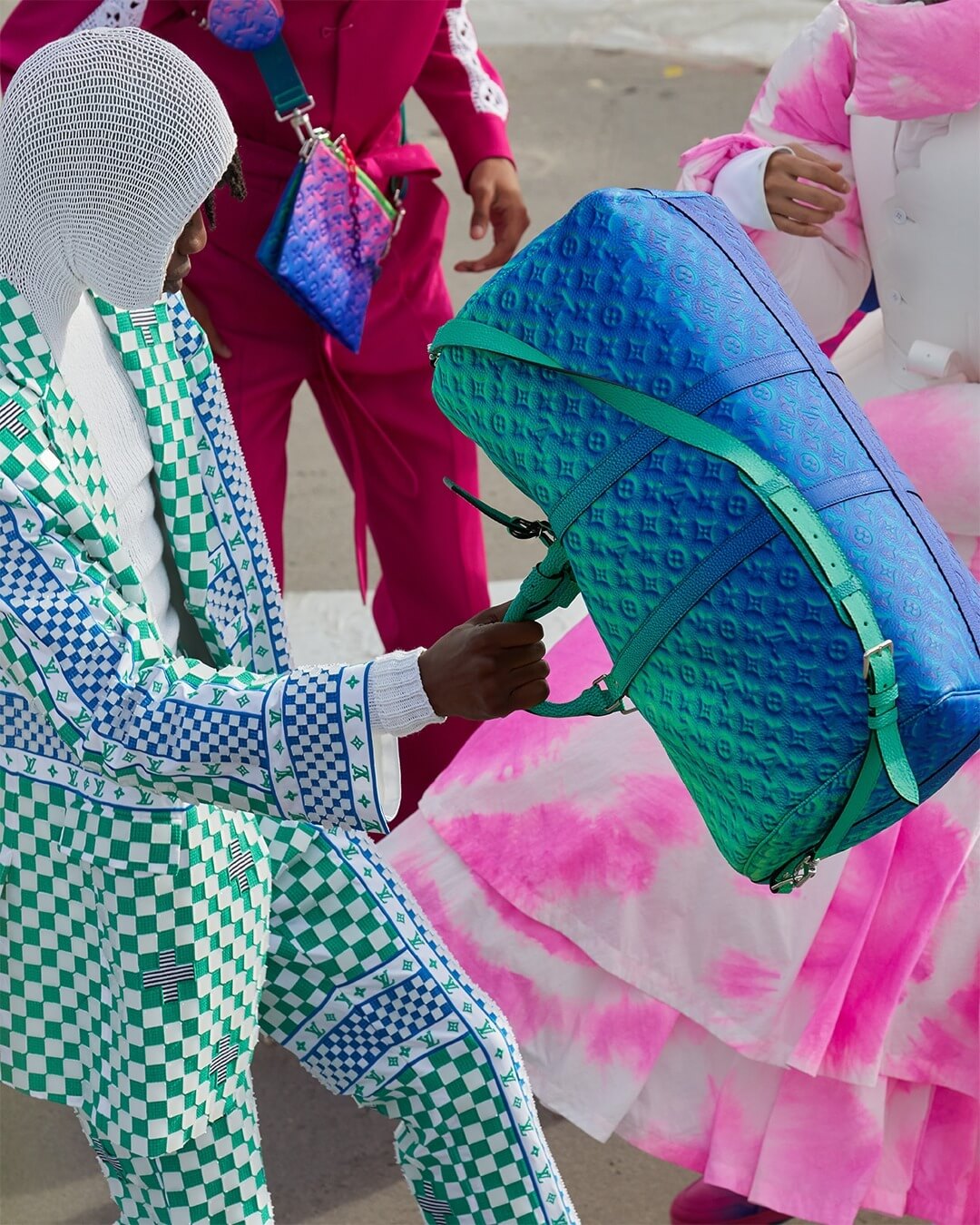Louis Vuitton neon gradient fashion design trend