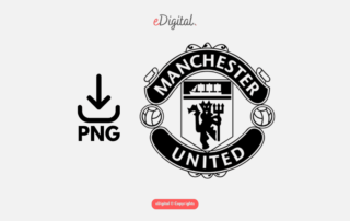Manchester United logo black PNG