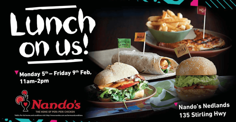 Nandos misleading ad lunch on us