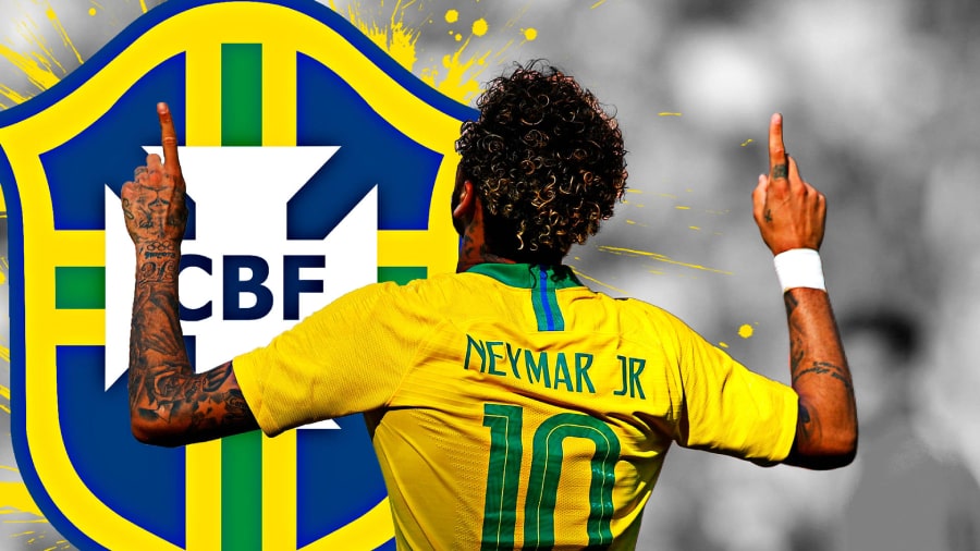 Neymar Jr wallpaper HD photo Brazil shirt 900 x 506 pixels laptop celebration emblem