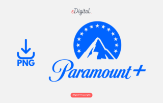 Paramount plus logo blue PNG