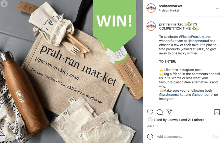 Prahran market instagram competition post