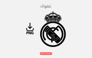 Real Madrid logo black PNG