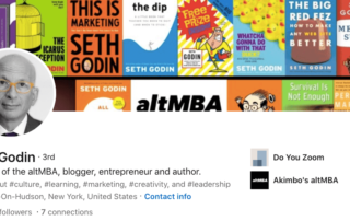 Seth Godin Linkedin profile cover image author style