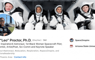 Sian Leo Proctor Linkedin profile cover image astronaut African American woman