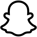 Snapchat logo black and white png