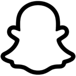 Snapchat logo black border png transparent