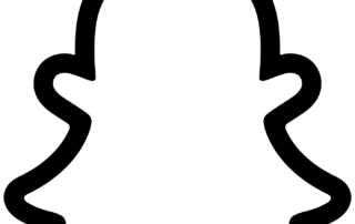 Snapchat logo black border png transparent