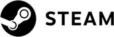 Steam logo black PNG small size