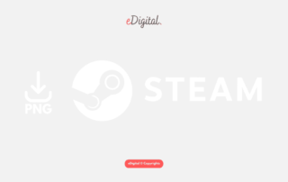 Steam logo white PNG