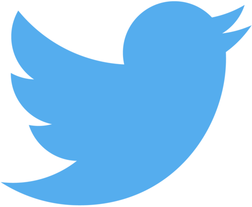 Twitter logo png blue medium size
