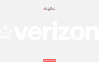 Verizon logo white PNG