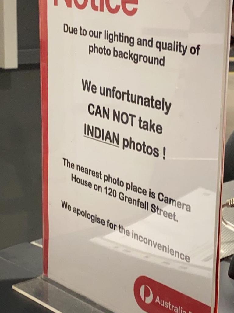 Viral public backlash Australia Post racist notice Indian photos