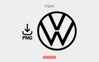 Volkswagen logo black PNG