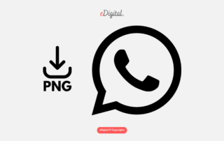 WhatsApp logo black PNG